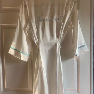 Beautiful White Satin “The Bride” Bridal Robe S/M